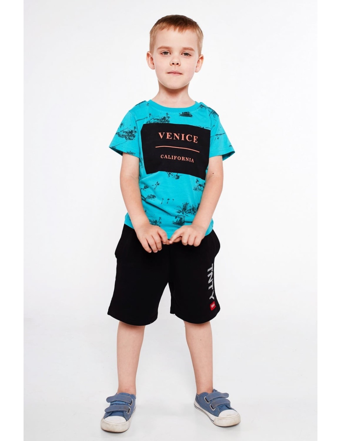 Boys\' shorts with pockets, black NDZ8697 - Online store - Boutique